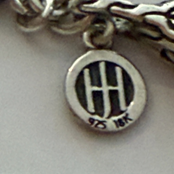 JOHN HARDY DOT HAMMERED SILVER/18K GOLD SAUTOIRVNECKLACE - Picture 8 of 9